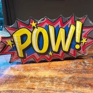 Metal Pow Sign